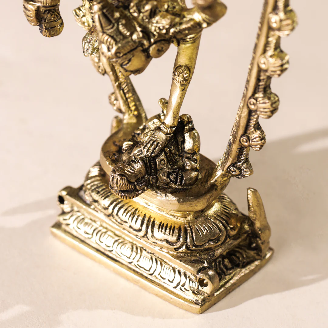Brass Nataraja Dancing Shiva (6 Inch) - Image 3