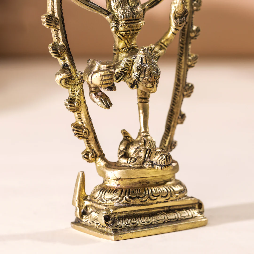 Brass Nataraja Dancing Shiva (6 Inch) - Image 5