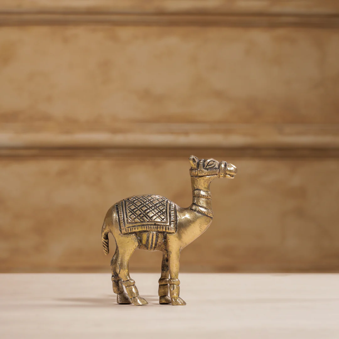 Brass Standing Camel Statue (4.2 Inch) - Image 2