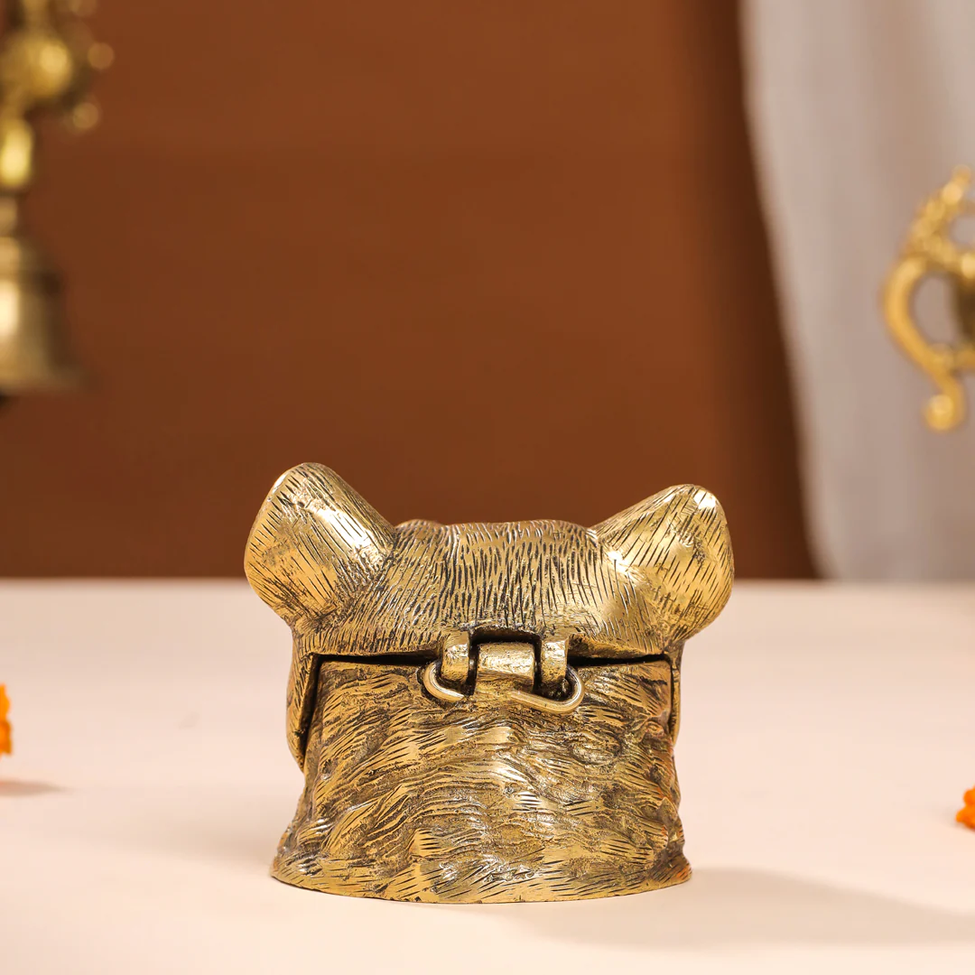 Brass Dog Inkwell/Ink Pot (3.5 Inch) - Image 3