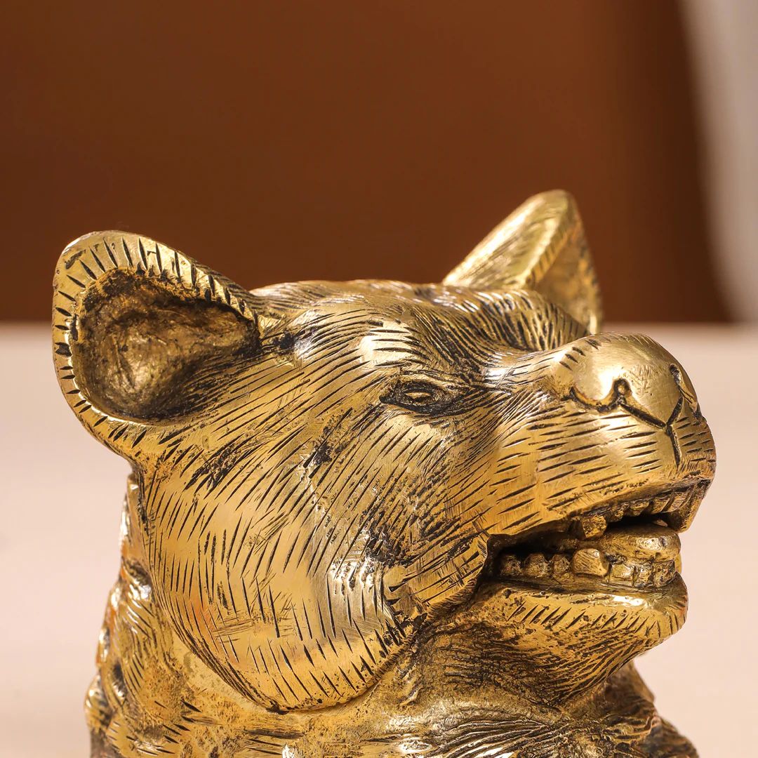 Brass Dog Inkwell/Ink Pot (3.5 Inch) - Image 5