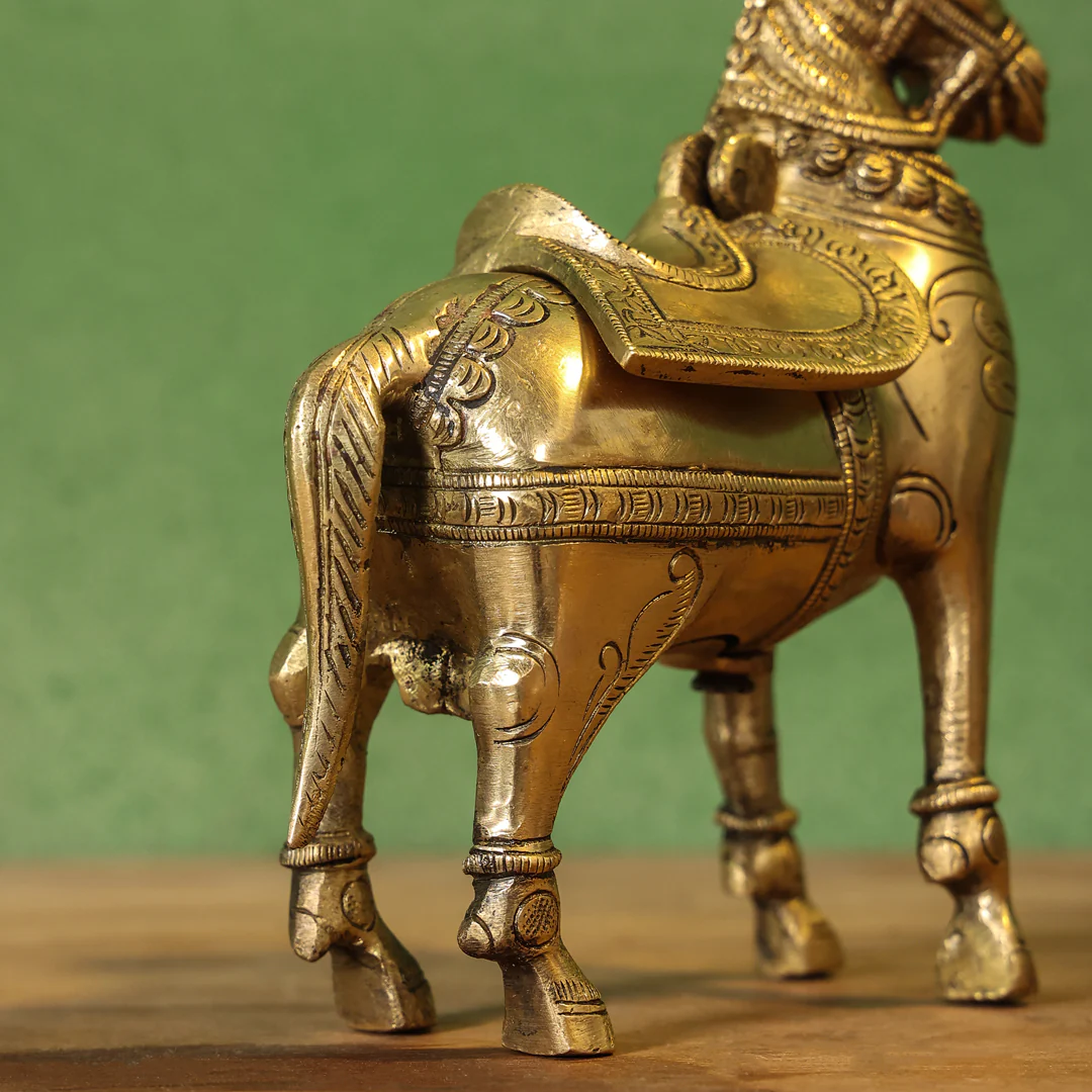 Brass Horse Figurine Money Box (6.2 Inch) - Image 5