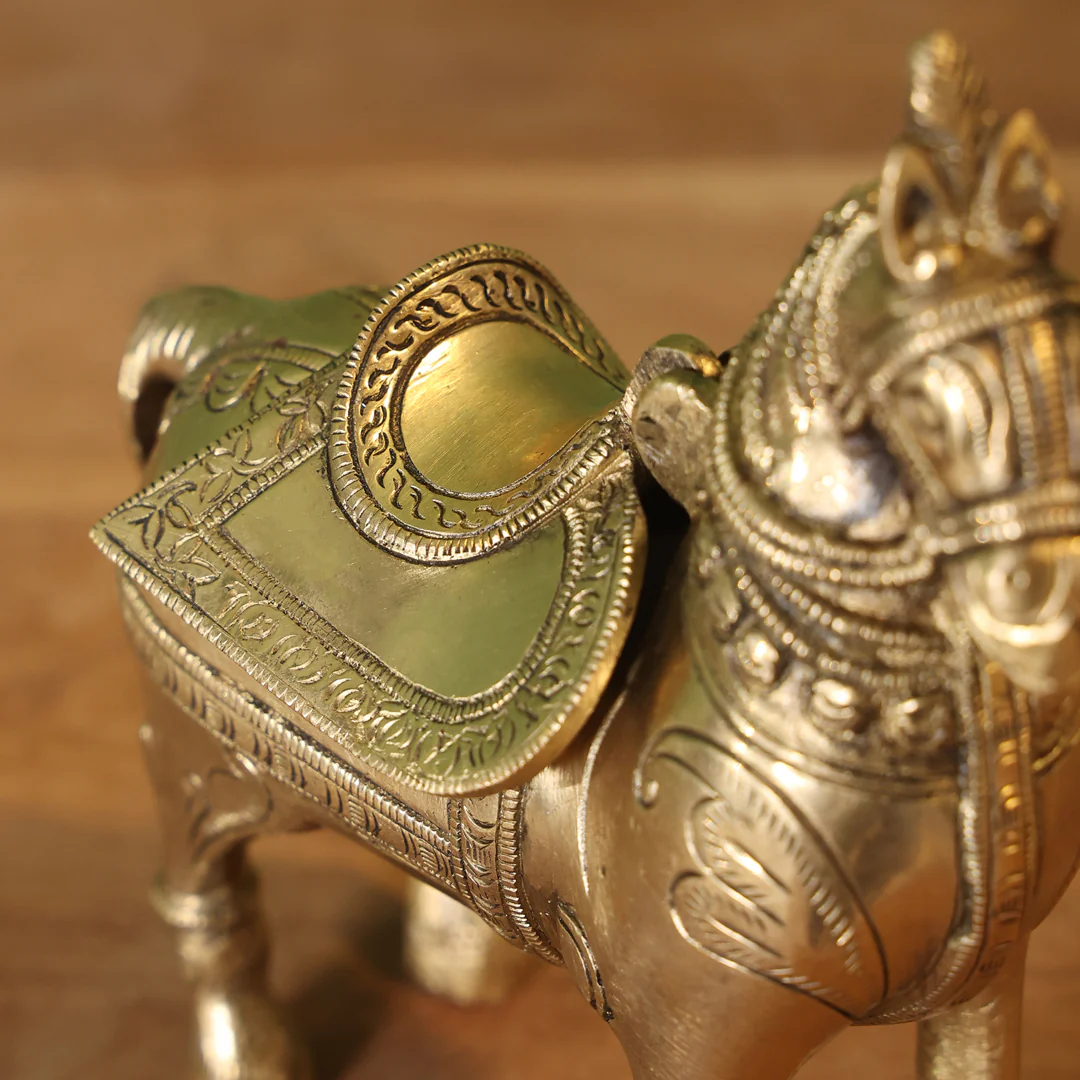 Brass Horse Figurine Money Box (6.2 Inch) - Image 7