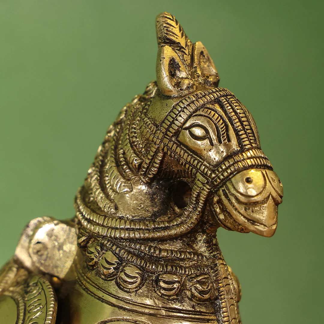 Brass Horse Figurine Money Box (6.2 Inch) - Image 8