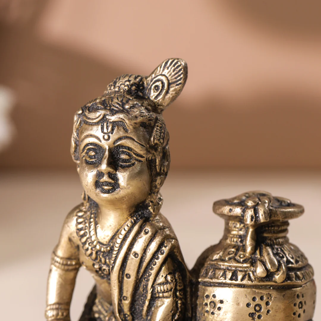 Brass Laddu Gopal Idol - Image 9