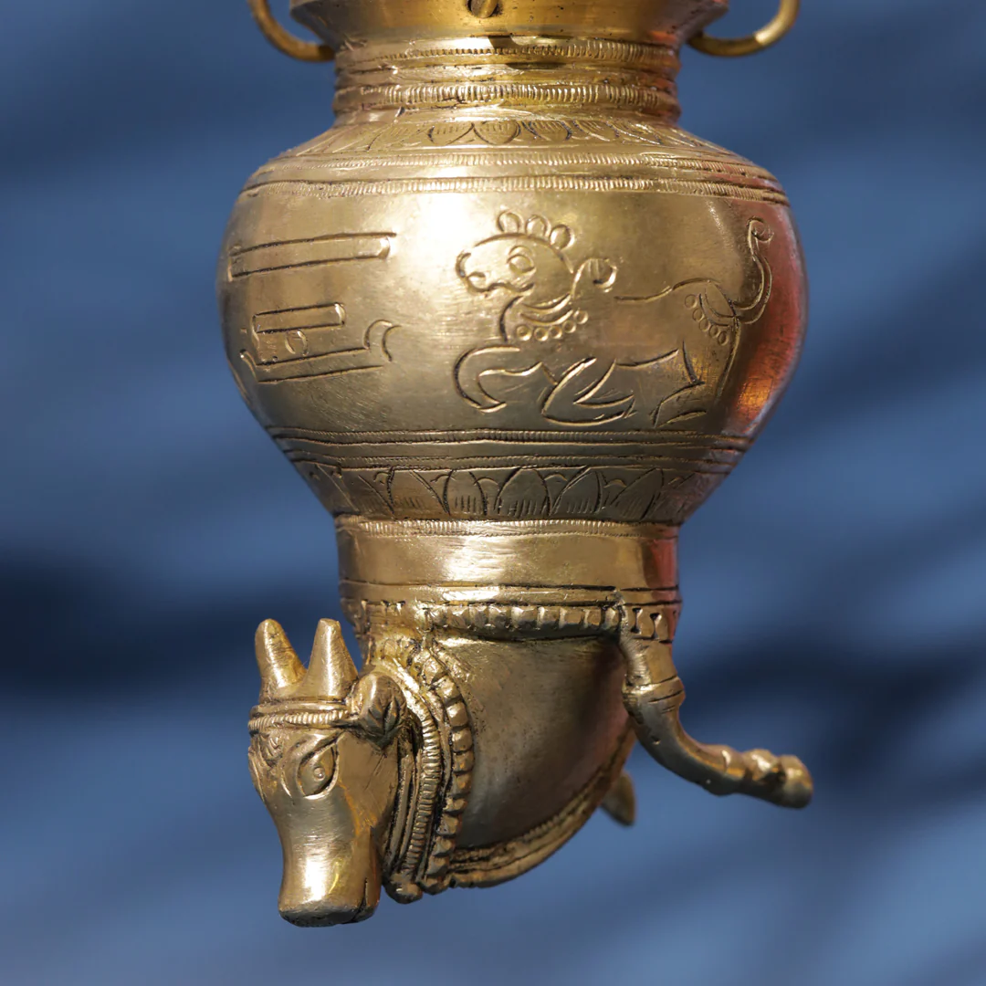 Divine Brass Nandi Gangajali Sacred Vessel of Devotion & Purity (9-Inch) - Image 2