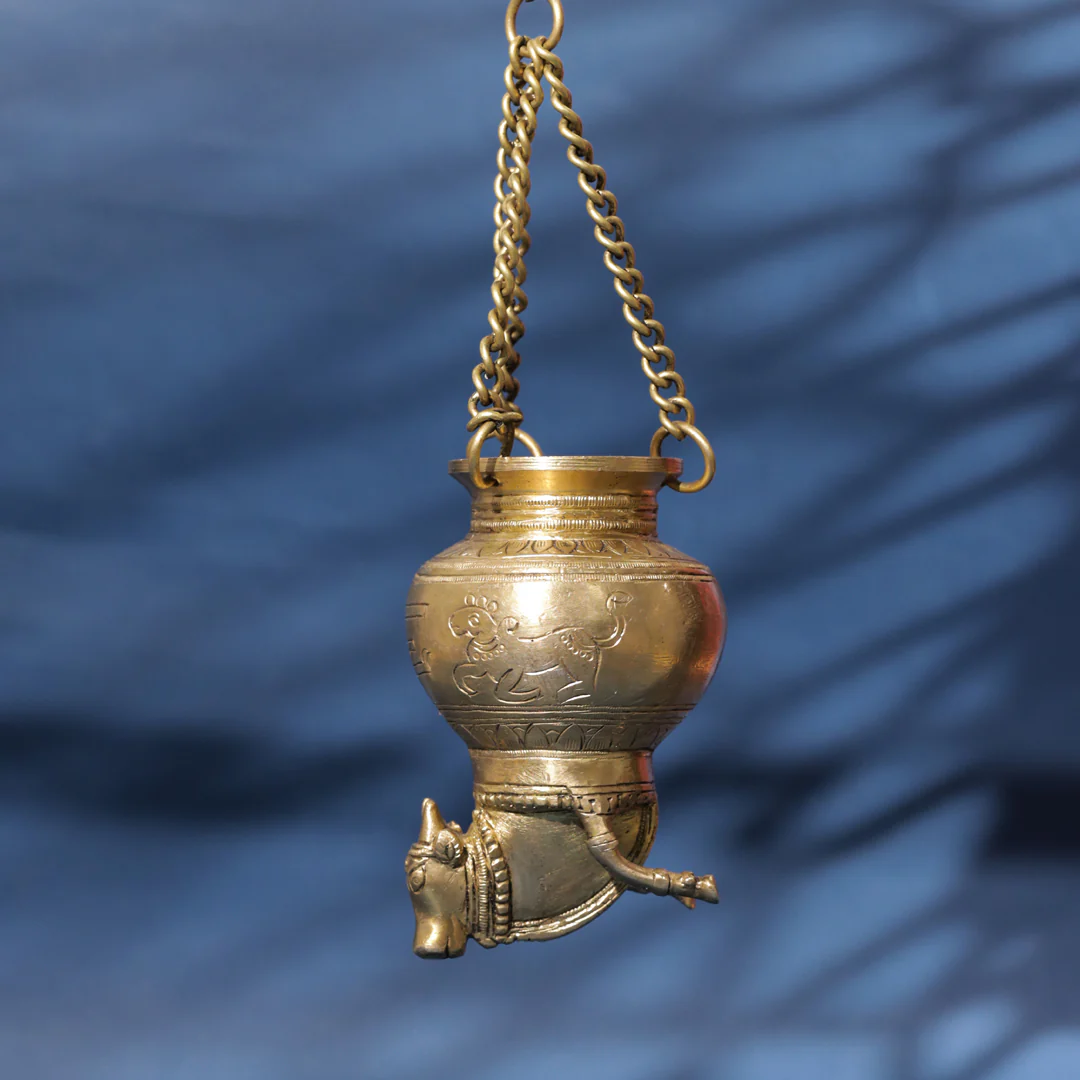 Divine Brass Nandi Gangajali Sacred Vessel of Devotion & Purity (9-Inch) - Image 6