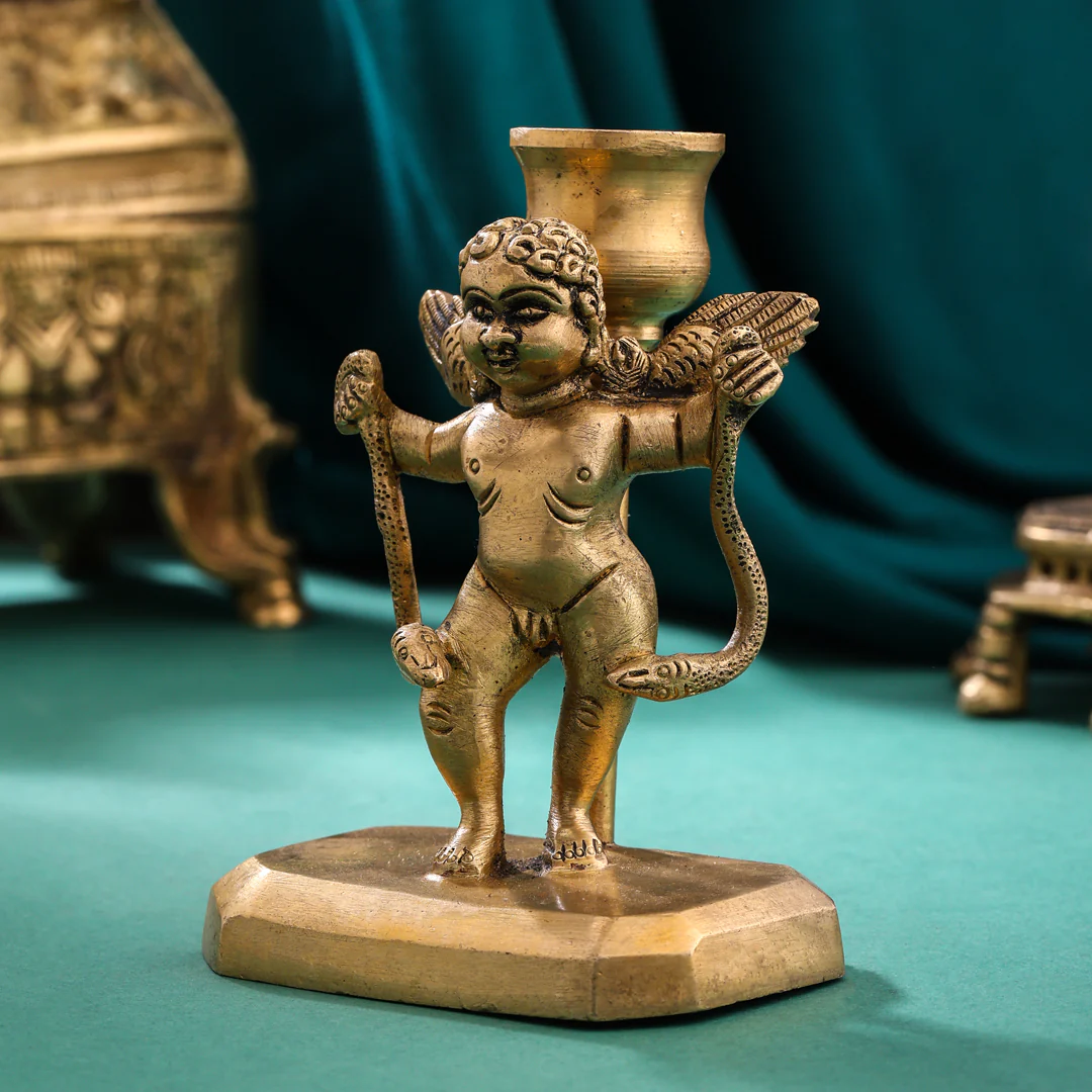 Brass Angel Candle Stand (4.2 Inch) - Image 4
