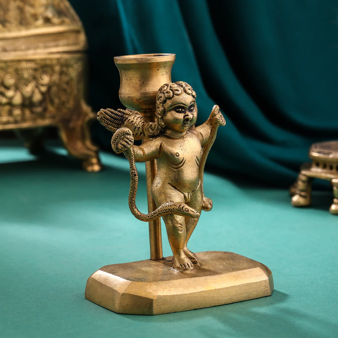 Brass Angel Candle Stand (4.2 Inch) - Image 7