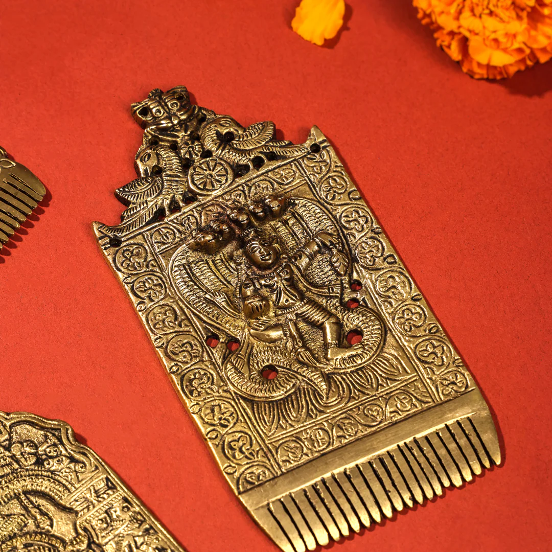 Brass Vintage Hair Comb - Image 2