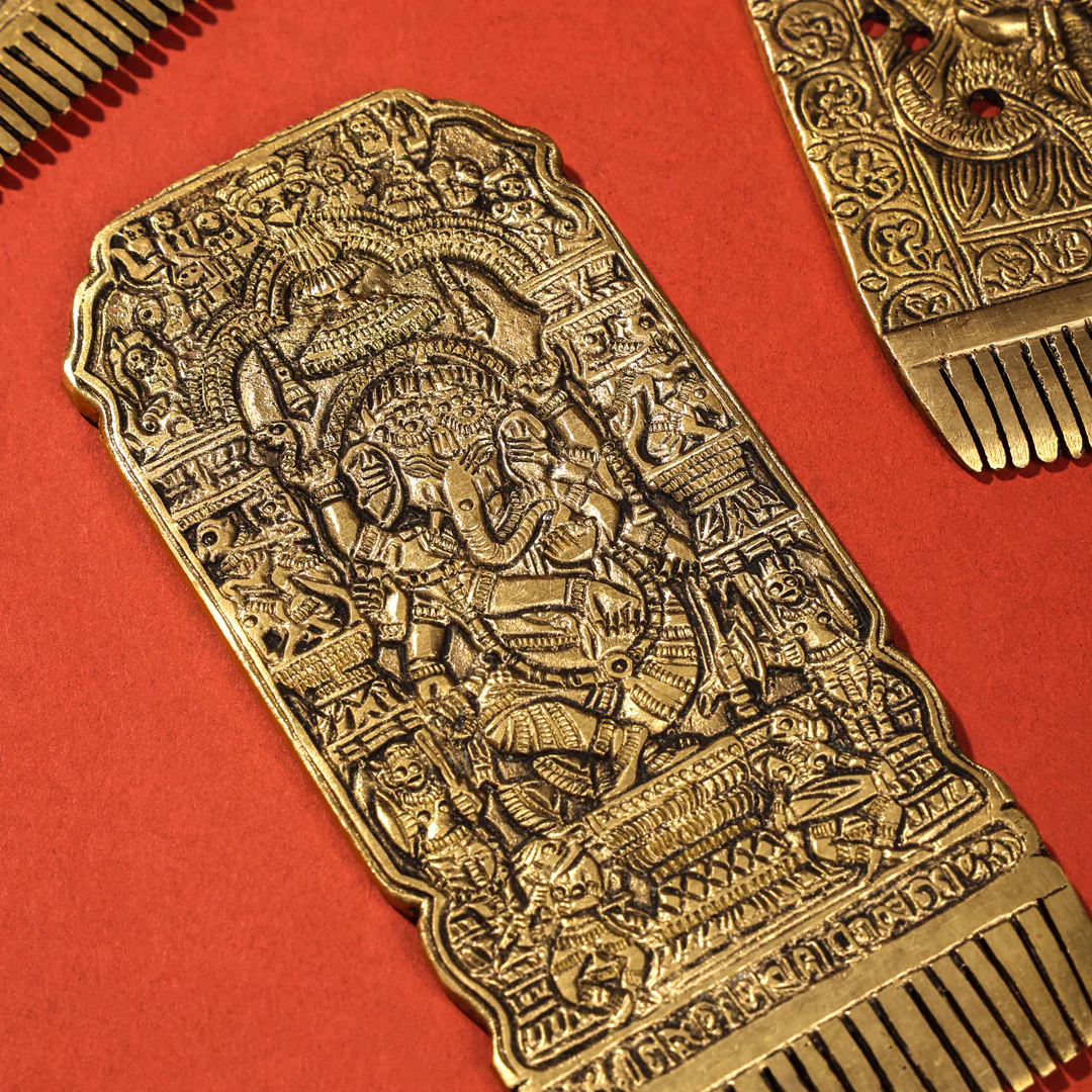 Brass Vintage Hair Comb - Image 3
