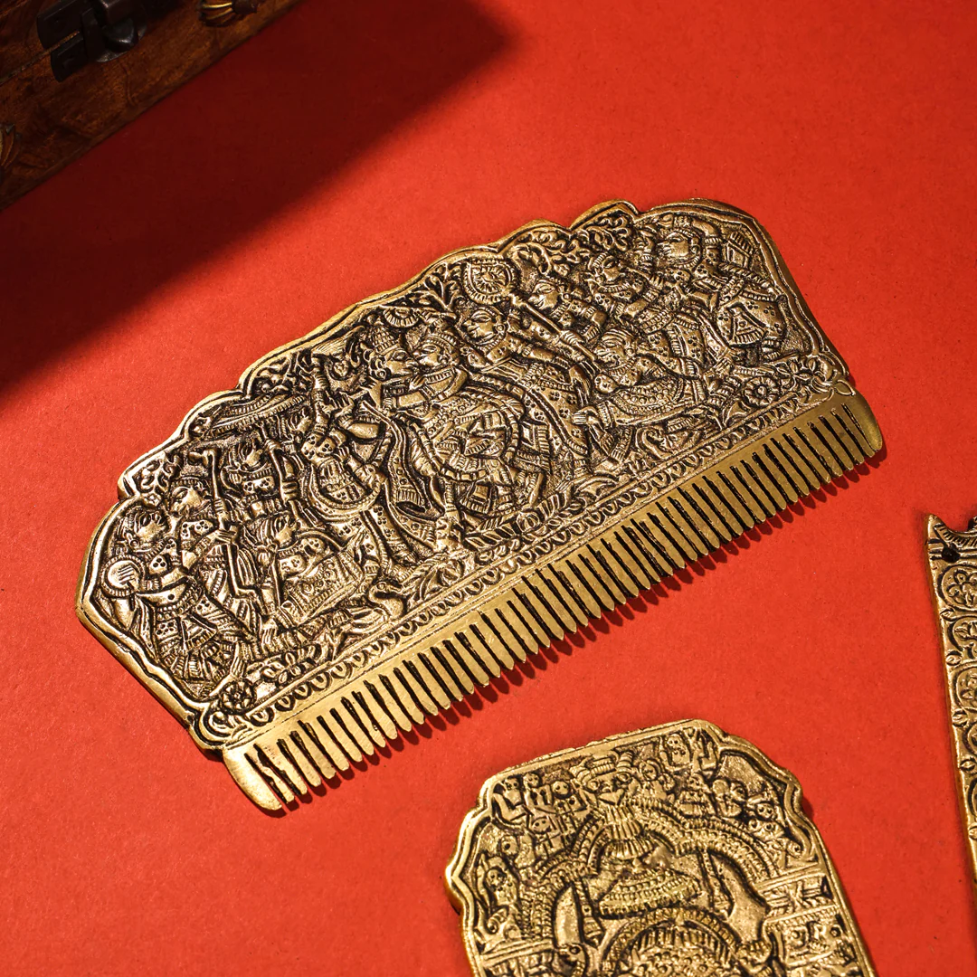 Brass Vintage Hair Comb - Image 4