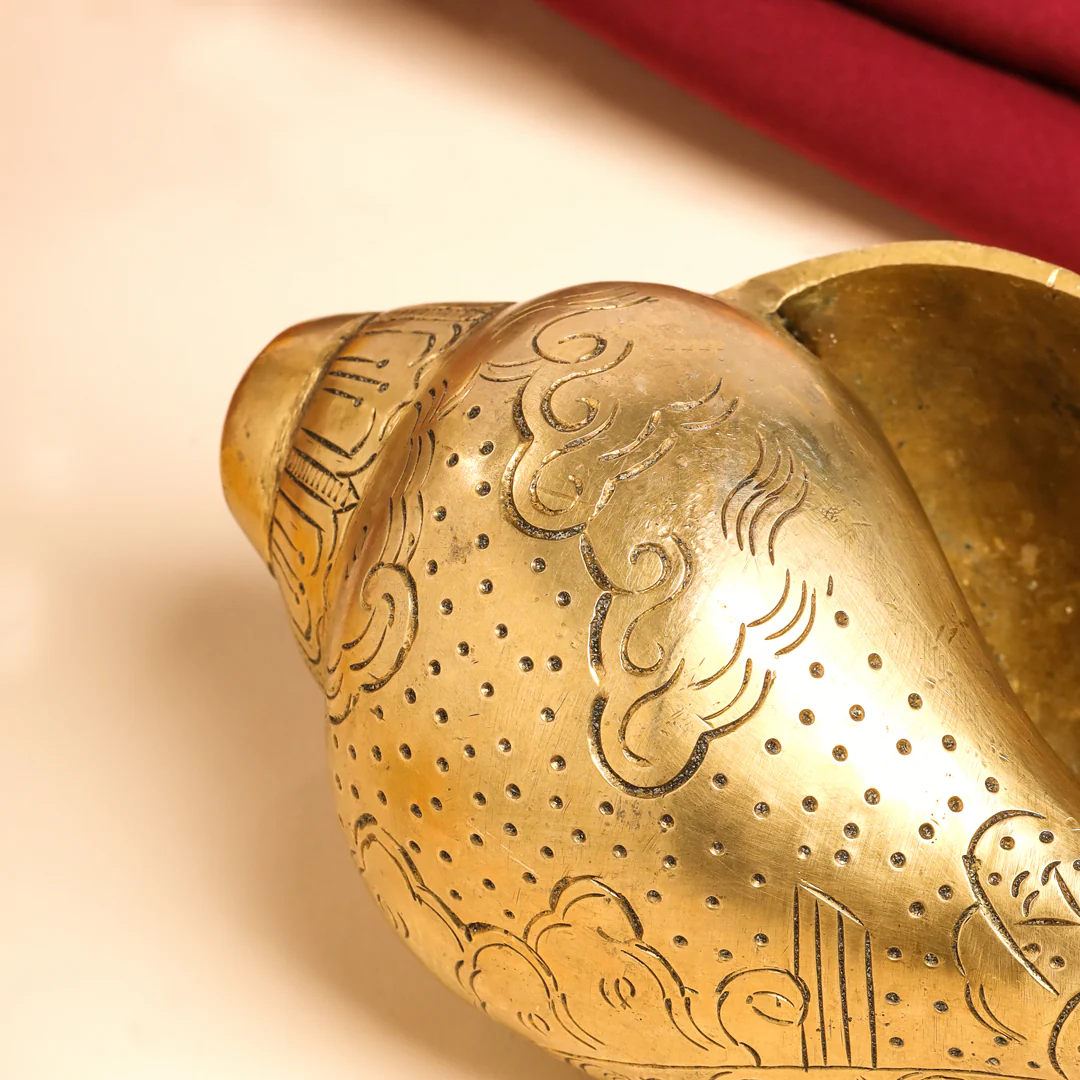Brass Lord Ganesha Conch (3.2 Inch) - Image 6