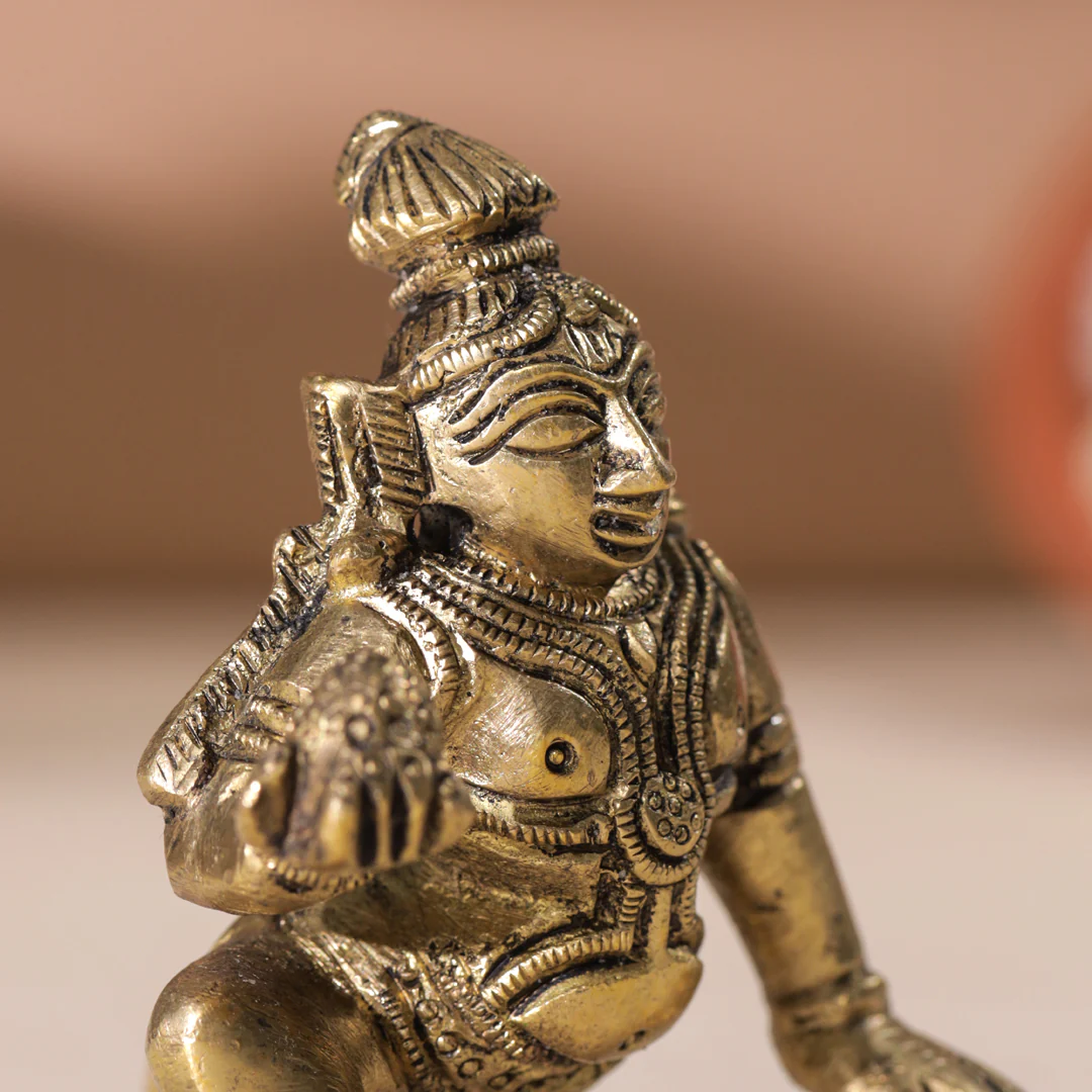 Brass Laddu Gopal Idol (3 Inch) - Image 5