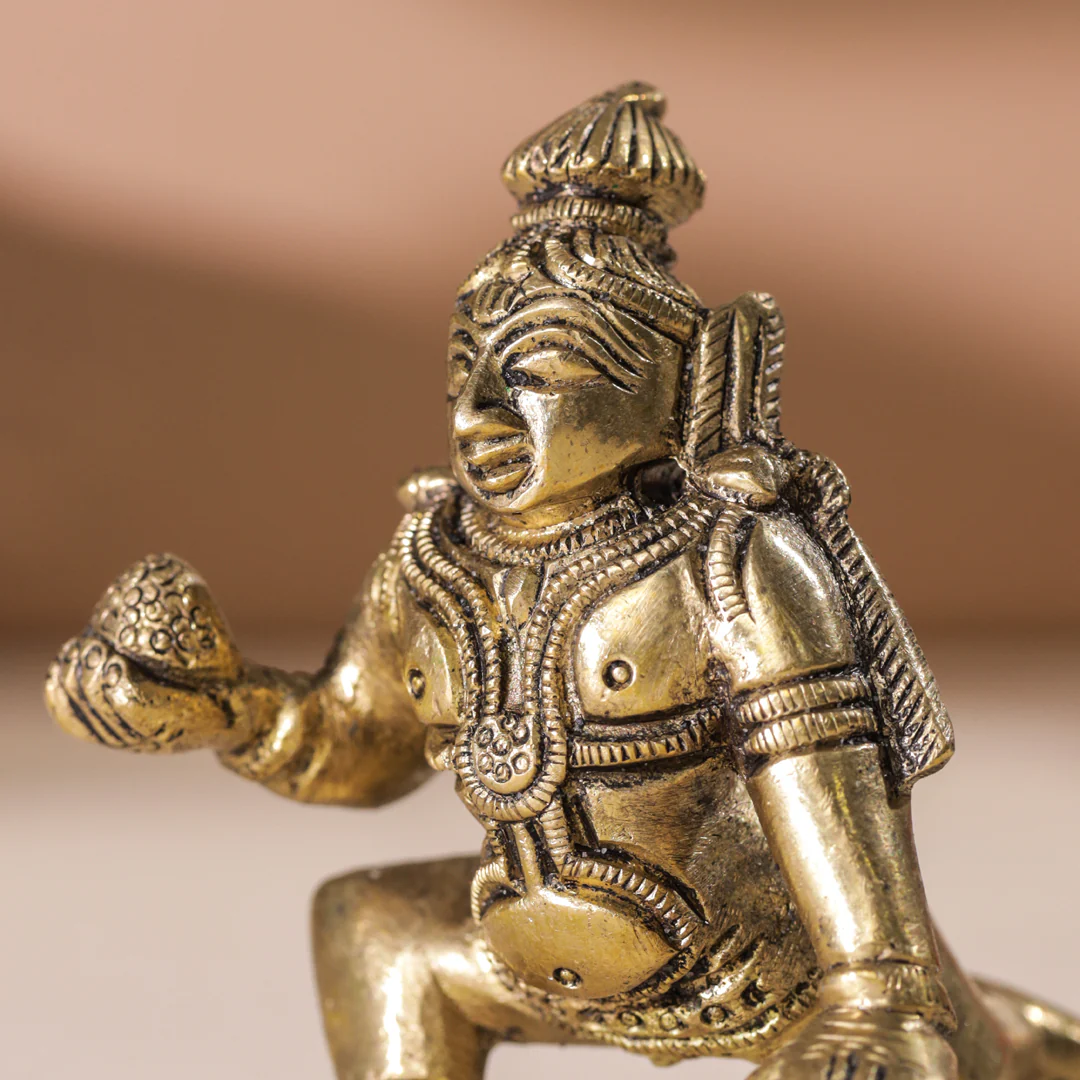 Brass Laddu Gopal Idol (3 Inch) - Image 6
