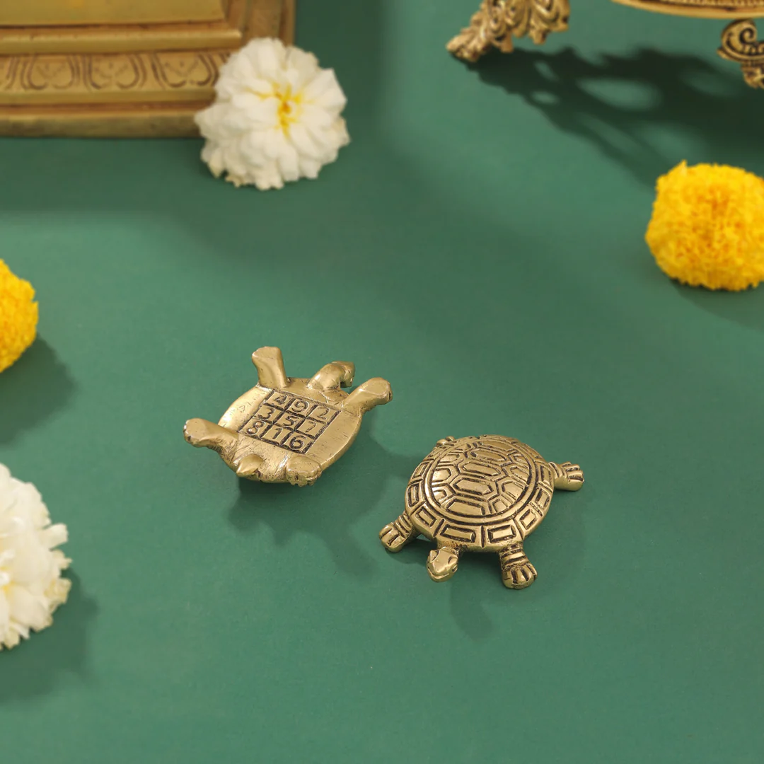 Brass Tortoise Vastu/Feng Shui Pair (0.5 Inch) - Image 5