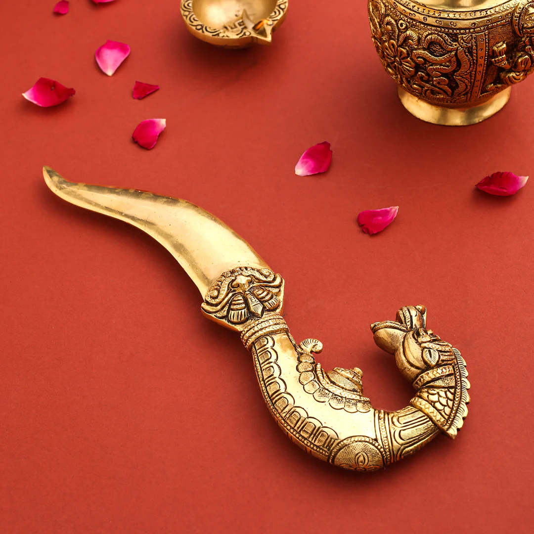Brass Katar For Ceremonial And Decoration (10.5 Inch) - Image 4