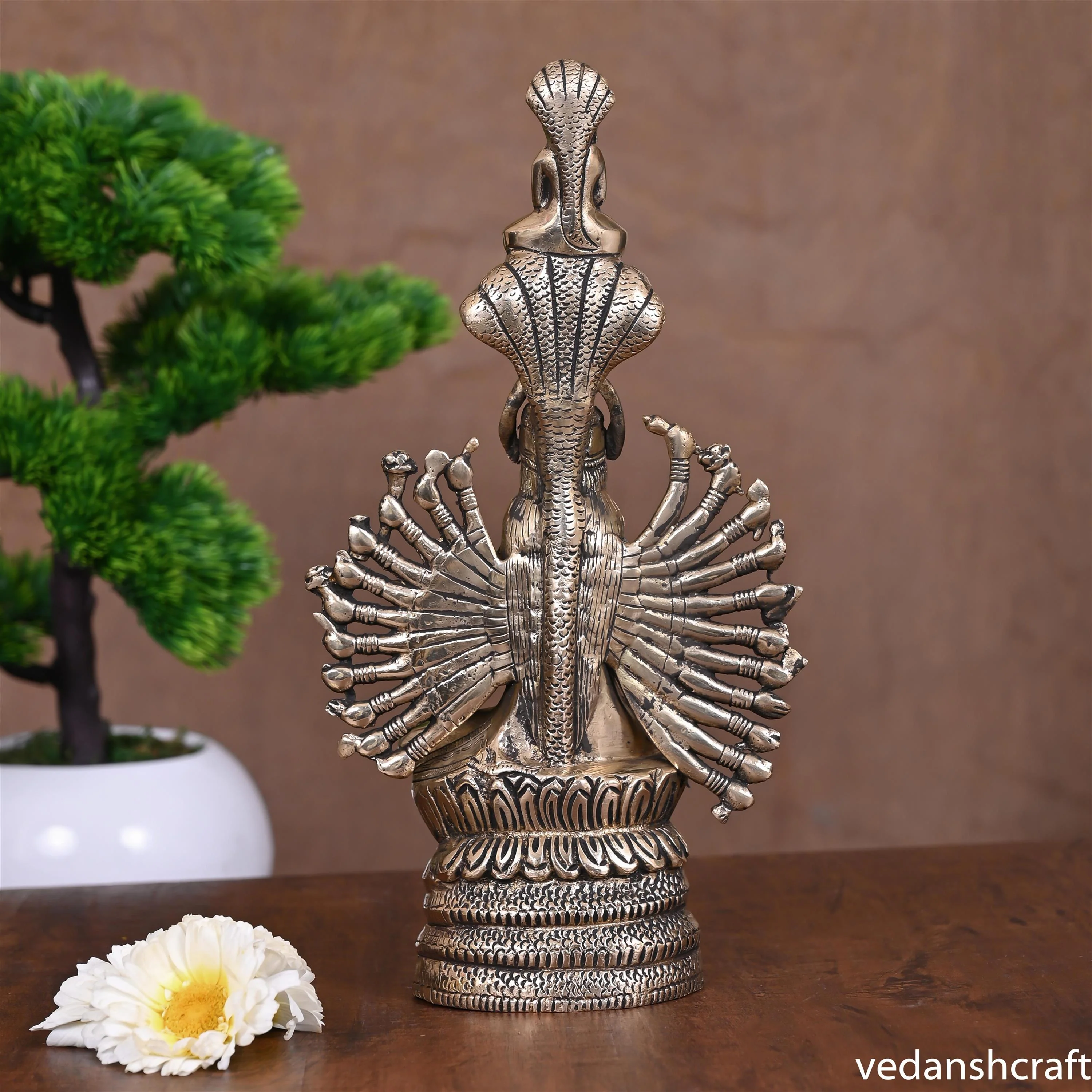 Brass Goddess Padmavati Idol (11 Inch) - Image 3
