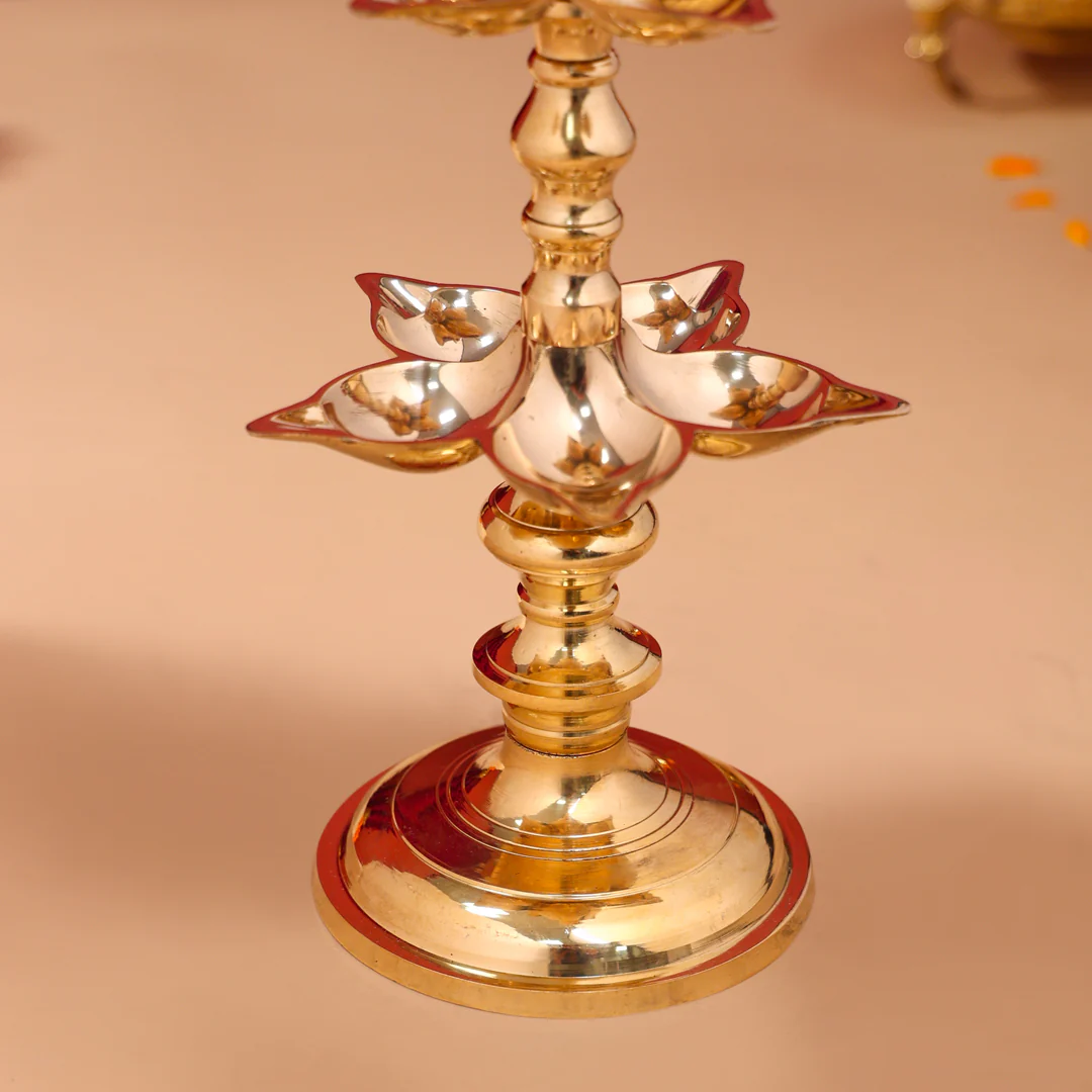 Brass Peacock Three Tier Lamp (21 Inch) - Image 5