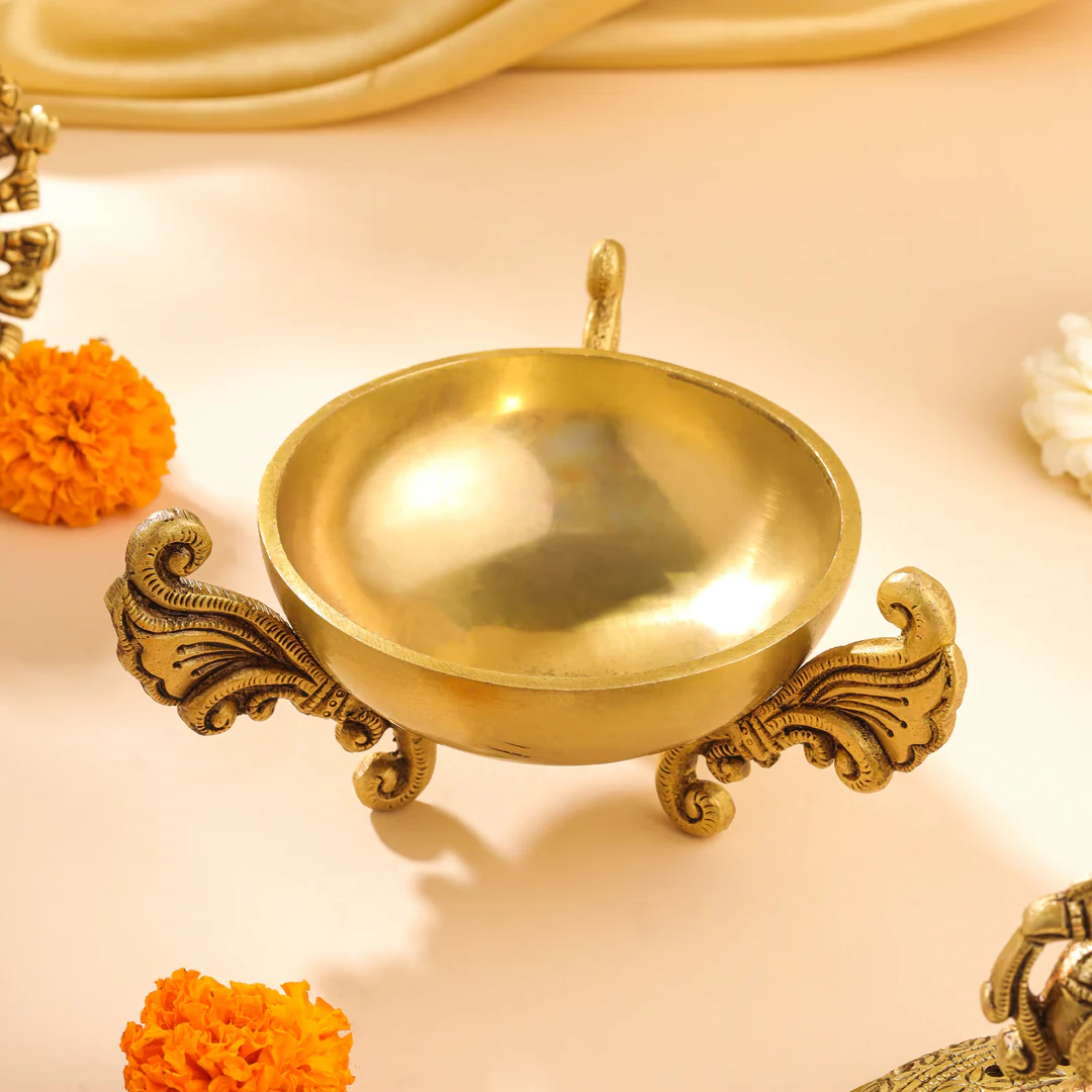 Brass Peacock Dhoop Dani & Incense Holder (7 Inch) - Image 5