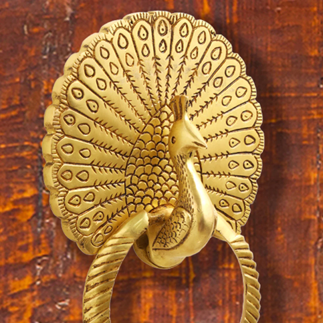 Brass Peacock Door Knocker (8 Inch) - Image 10