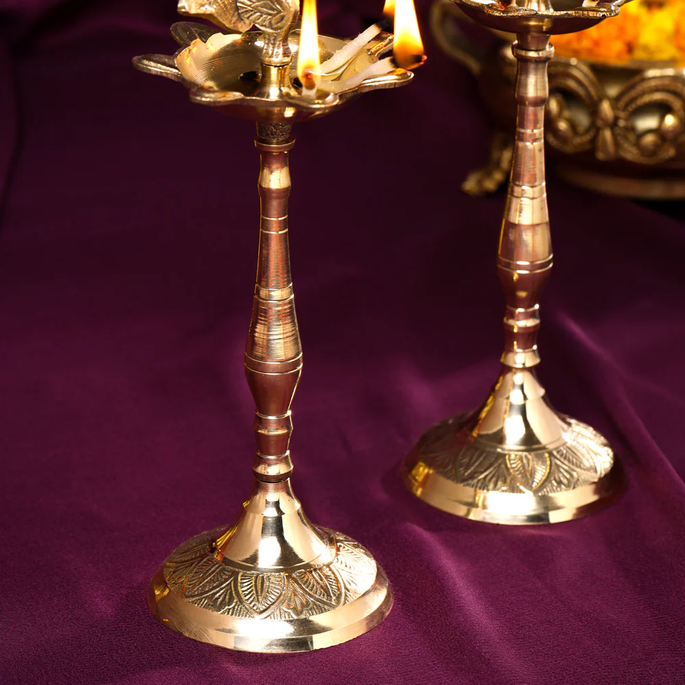 Brass Peacock Samai Pair (11 Inch) - Image 3