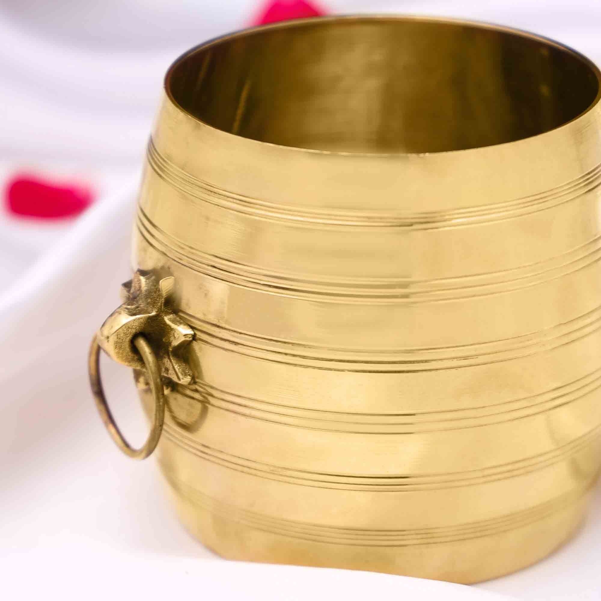 Brass Kerala Rice Vessel (4.5 Inch) - Image 2