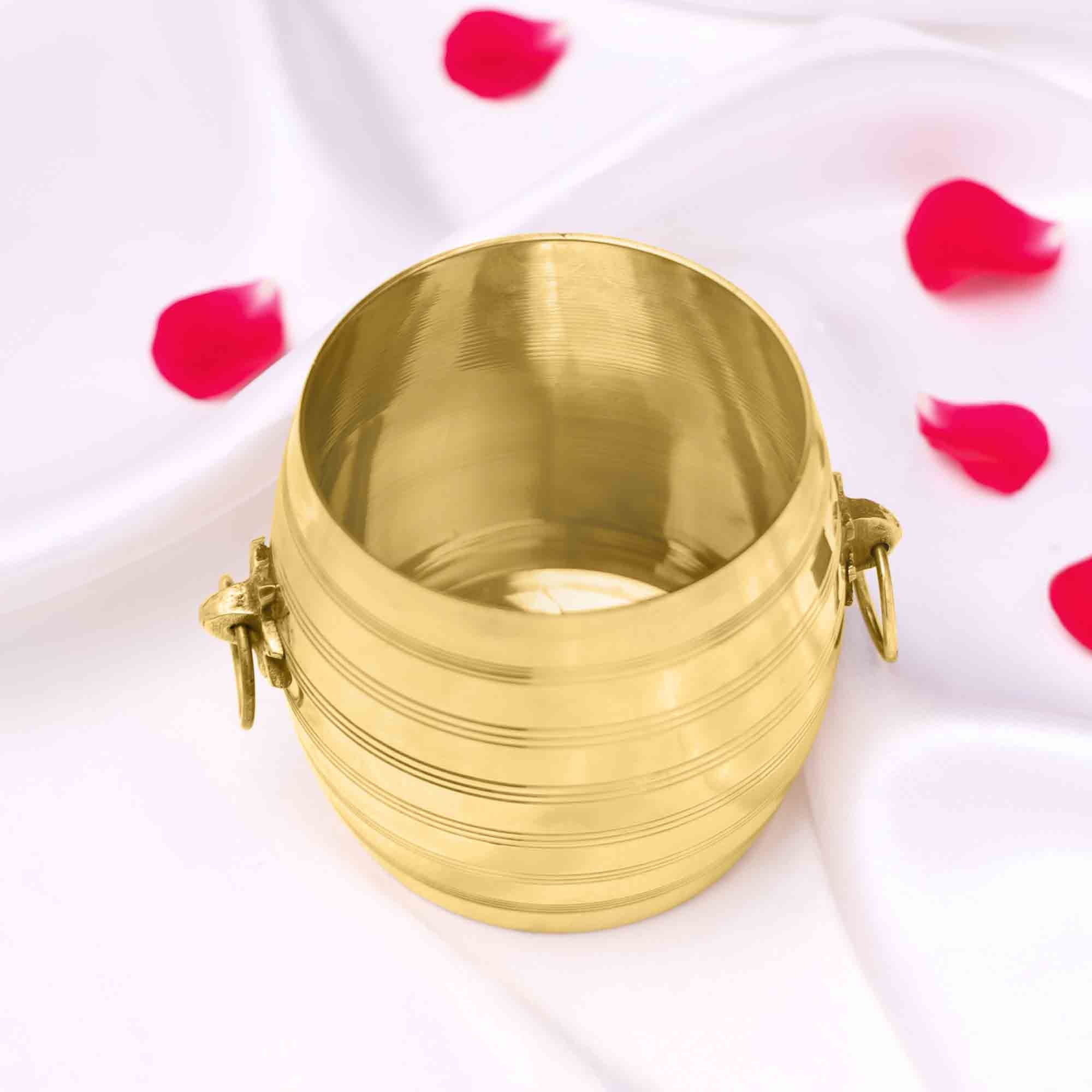 Brass Kerala Rice Vessel (4.5 Inch) - Image 3