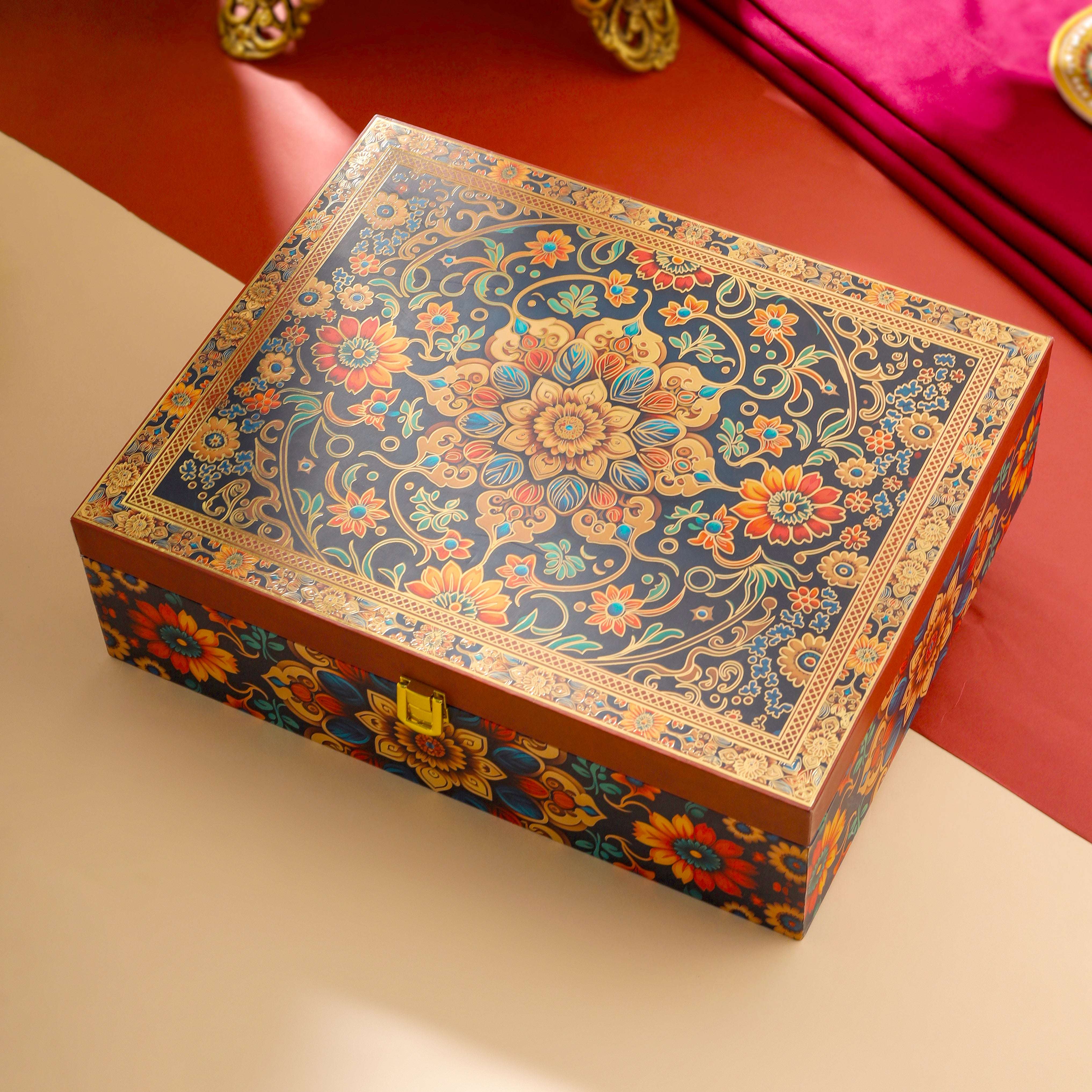 Premium Brass Chowki & Ganesh Conch House Warming Gift Hamper - Image 3