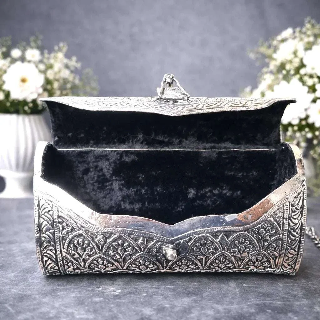 Brass Silver Plated Purse / Clutch bag (8.5 Inch) - Image 3