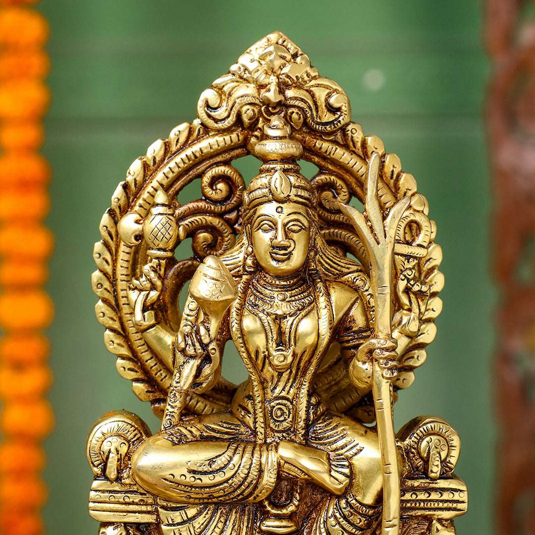 Brass Goddess Rajarajeshwari Idol – Divine Mother of the Universe (7.5 Inch) - Image 3