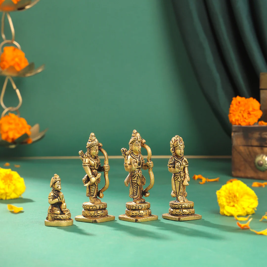 Brass Ram Darbar Idols Set - Image 2