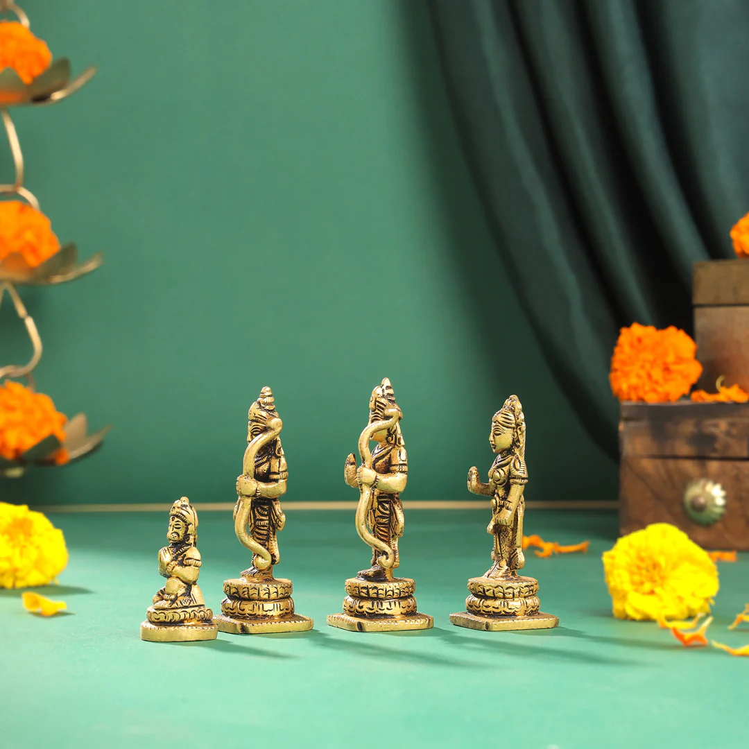 Brass Ram Darbar Idols Set - Image 3