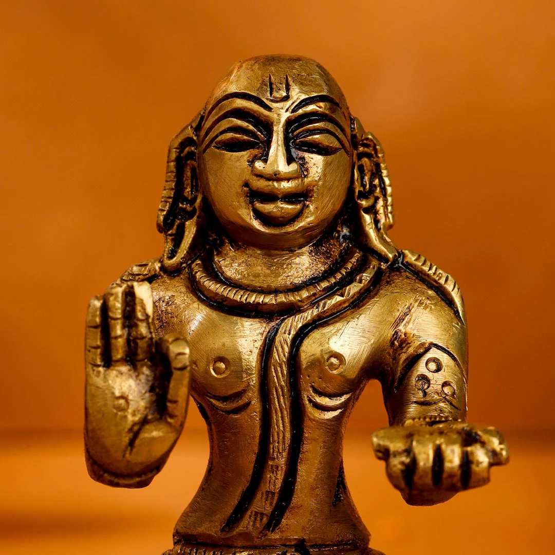 Brass Superfine Swami Ramanuja Idol (4 Inch) - Image 2
