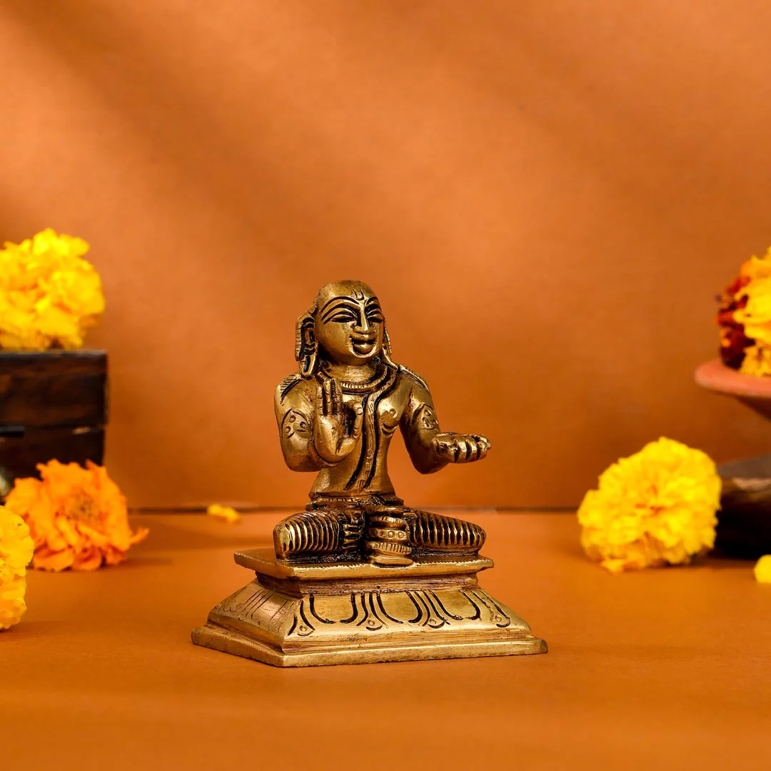 Brass Superfine Swami Ramanuja Idol (4 Inch) - Image 4