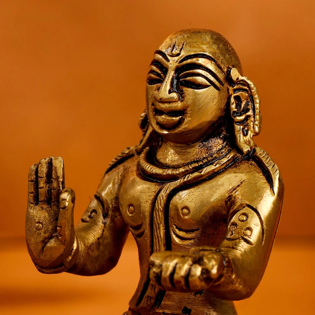 Brass Superfine Swami Ramanuja Idol (4 Inch) - Image 5