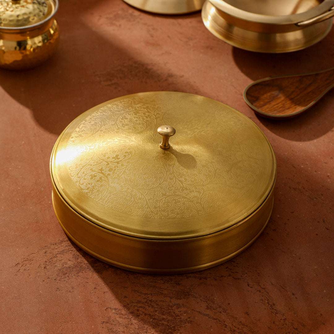 Brass Roti/Chapati box (4.5 Inch) - Image 10