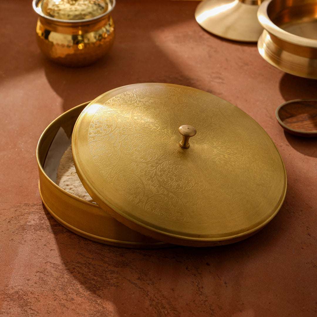 Brass Roti/Chapati box (4.5 Inch) - Image 11