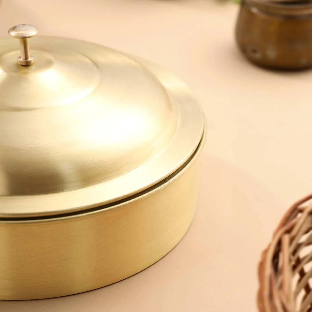 Brass Roti/Chapati box (4.5 Inch) - Image 3