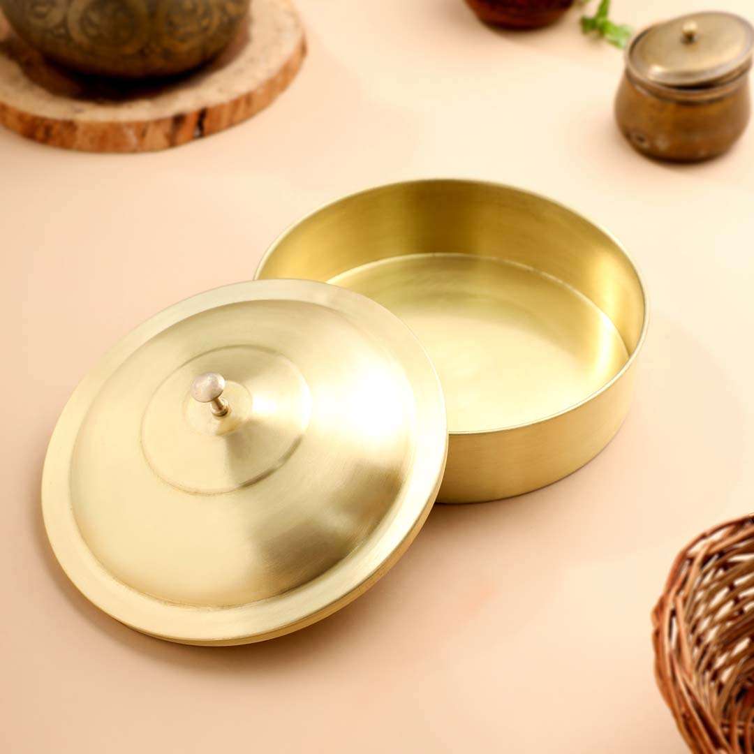 Brass Roti/Chapati box (4.5 Inch) - Image 4