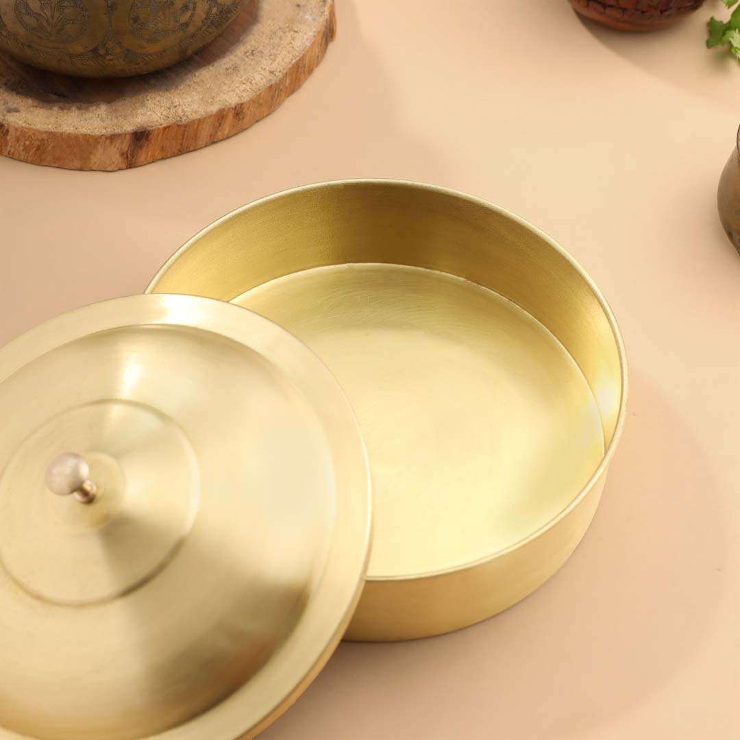 Brass Roti/Chapati box (4.5 Inch) - Image 7