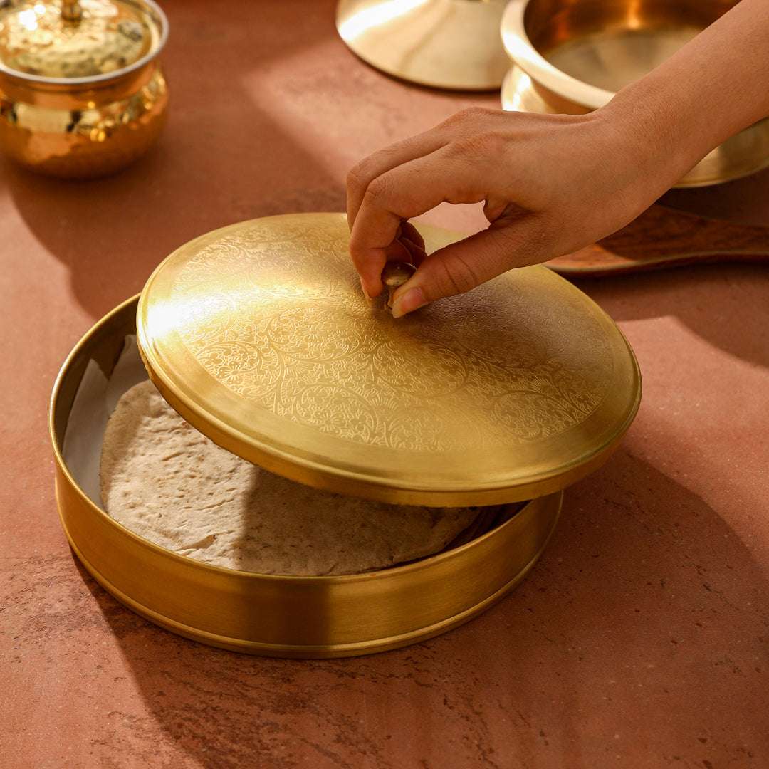 Brass Roti/Chapati box (4.5 Inch) - Image 8