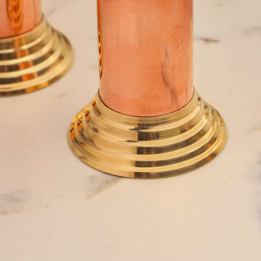 Brass/Copper Salt & Pepper Shakers Set Of Two (2.8 Inch) - Image 3