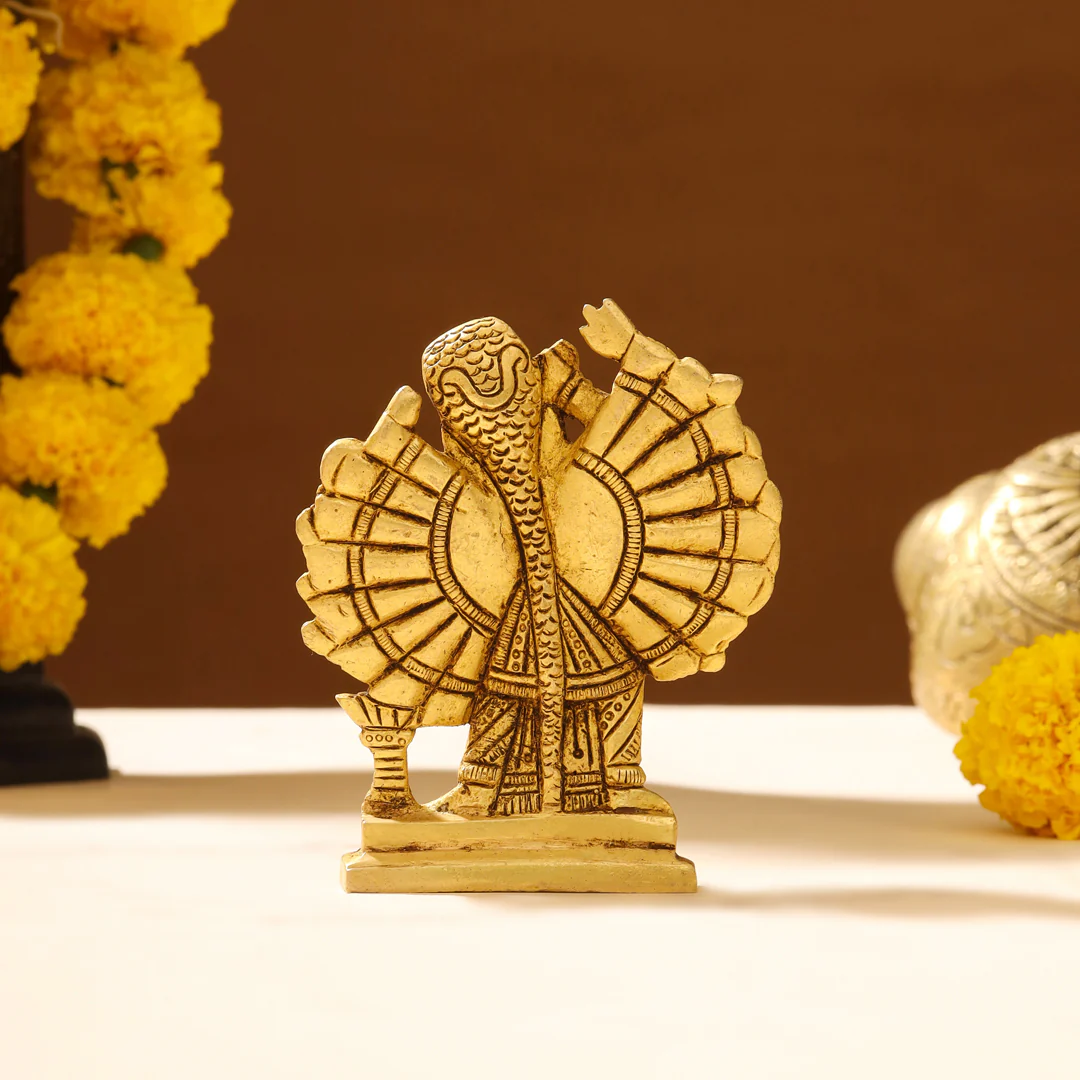 Brass Goddess Saptashrungi Idol (4.5 Inch) - Image 5