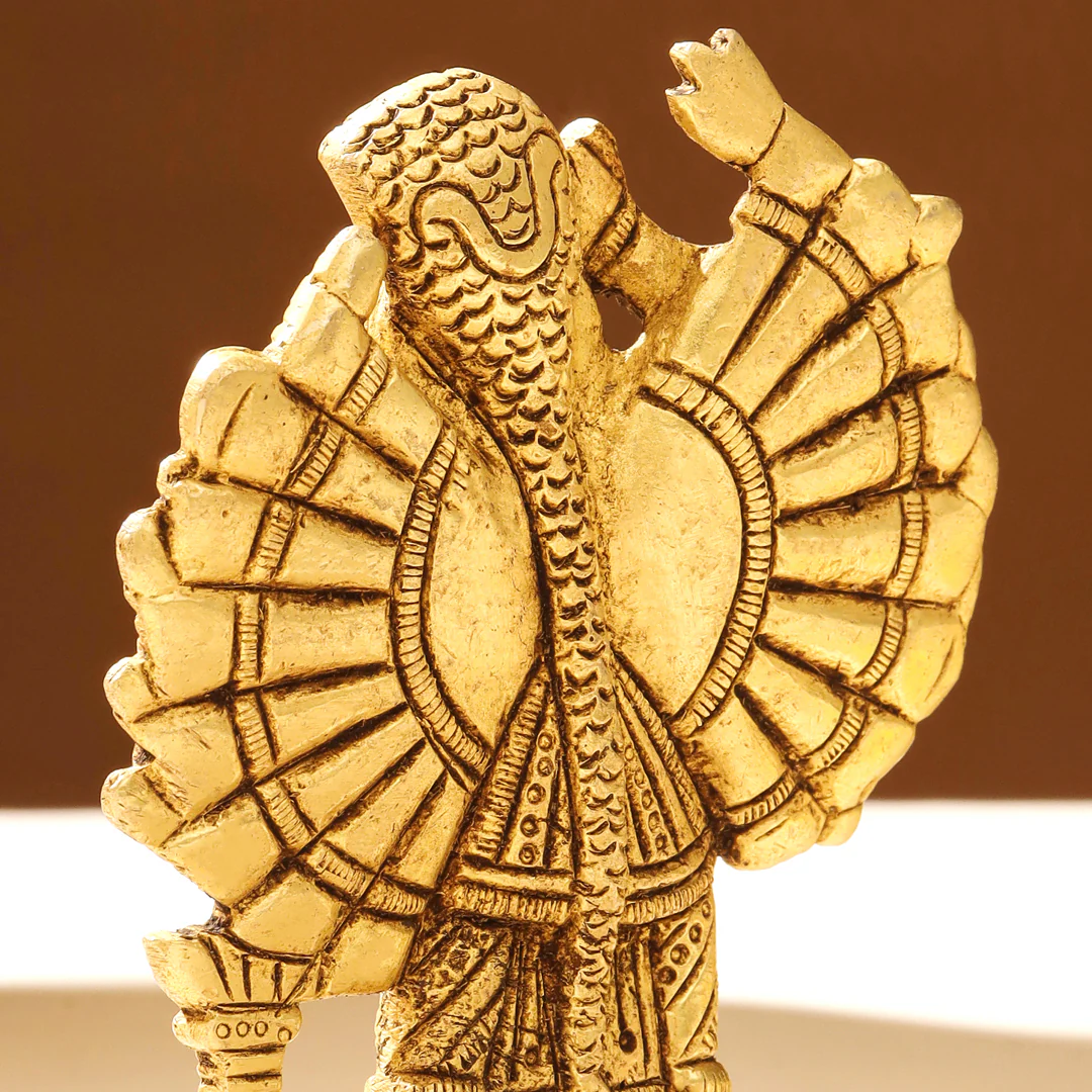Brass Goddess Saptashrungi Idol (4.5 Inch) - Image 6