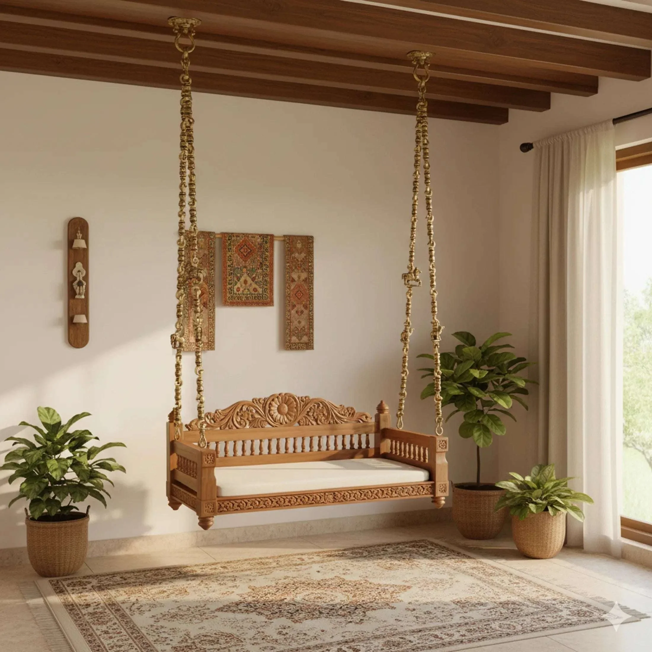 Brass Jhula Chains Set (84 Inch)