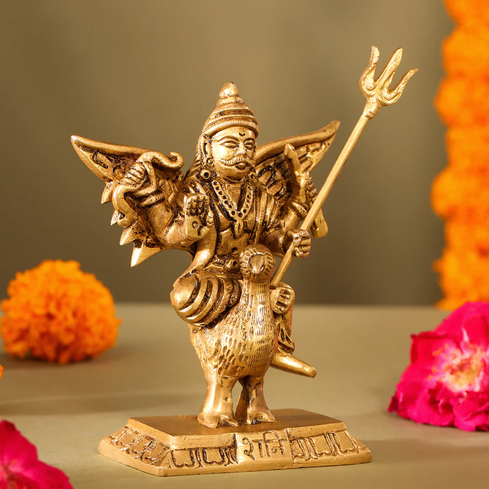 Brass Shani Dev Idol (4.5 Inch) - Image 5