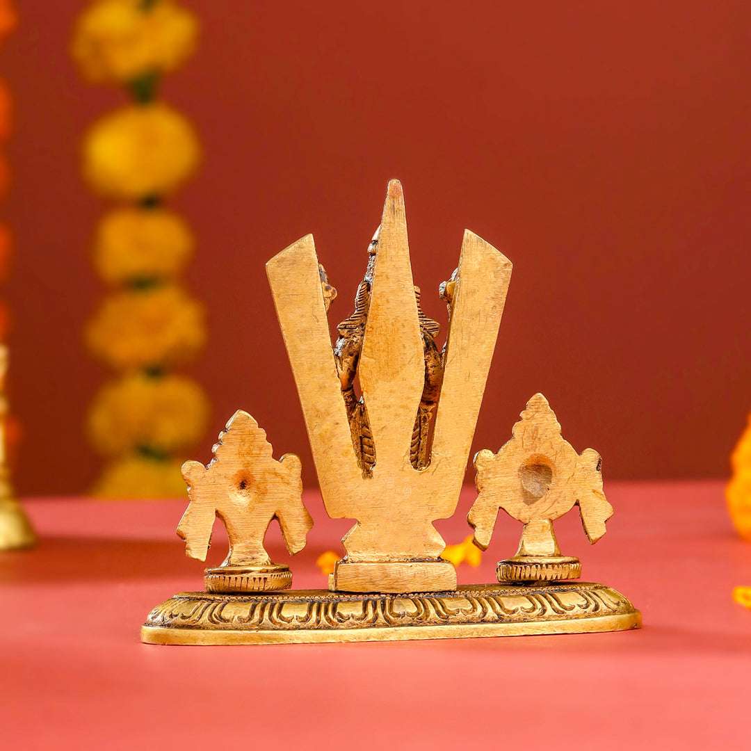 Brass Balaji, Shankh Chakra And Namah Showpiece (3.5 Inch) - Image 7