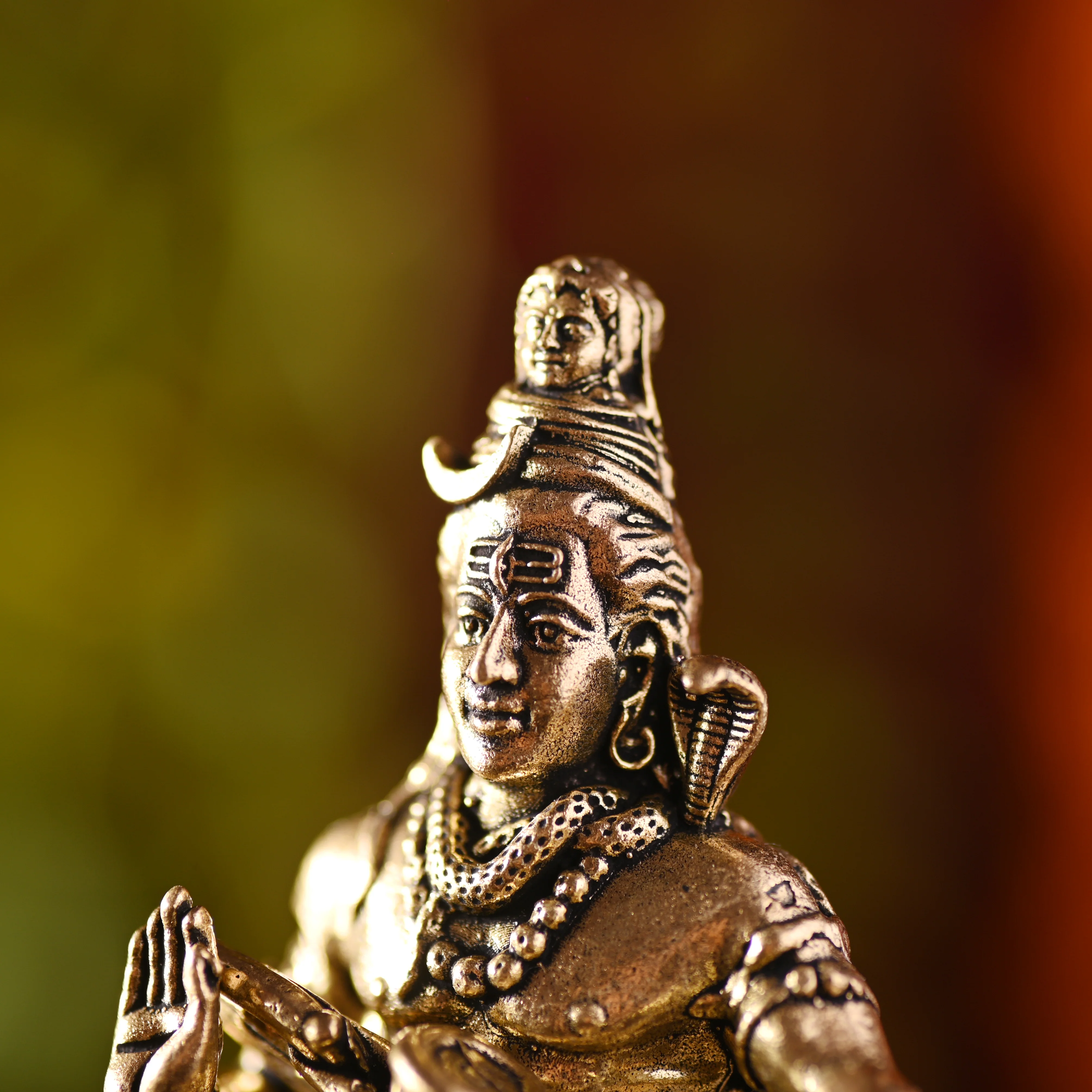 Brass Sitting Shiv Lightweight Idol – Handcrafted Traditional Brassware (3 Inch) - Image 3