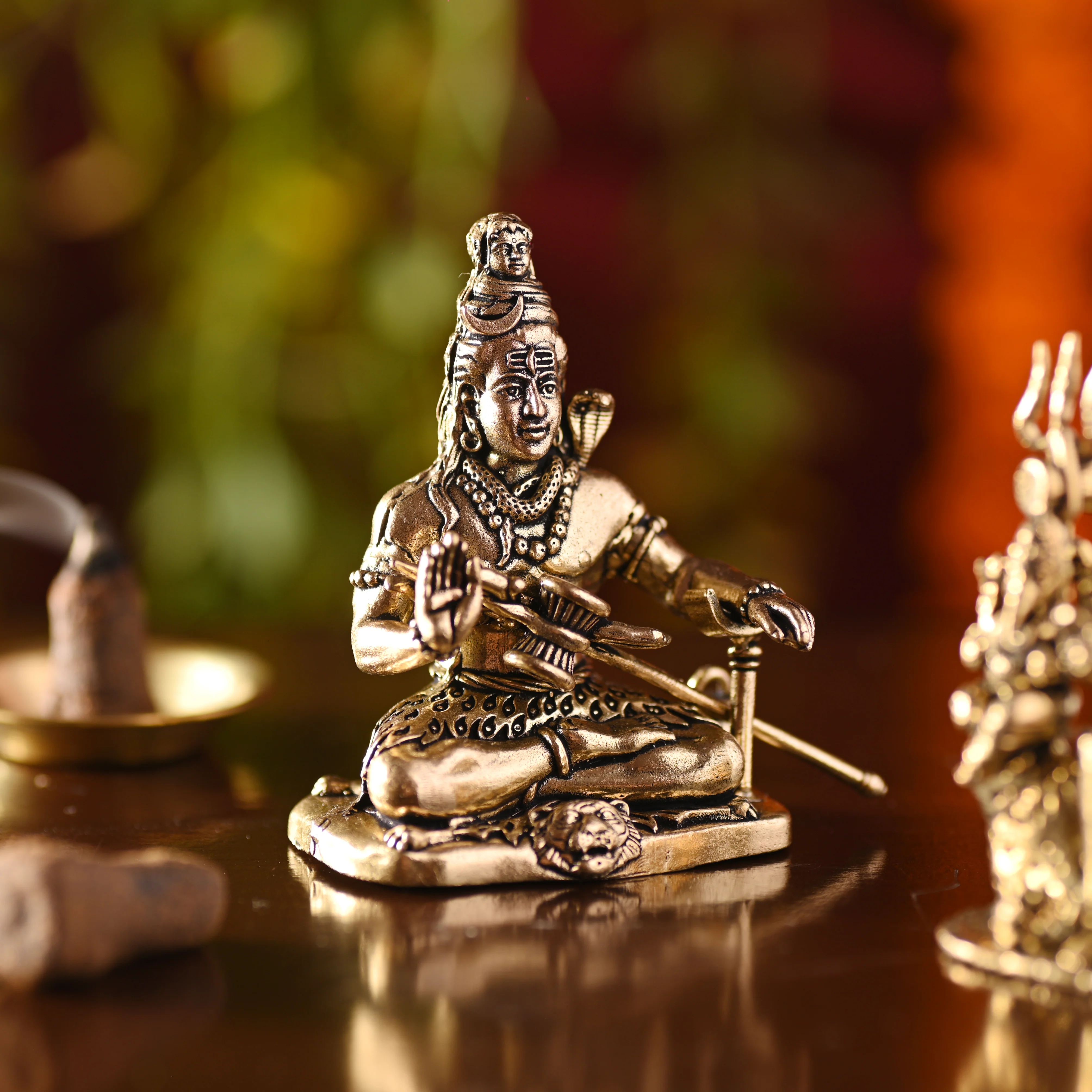 Brass Sitting Shiv Lightweight Idol – Handcrafted Traditional Brassware (3 Inch) - Image 4